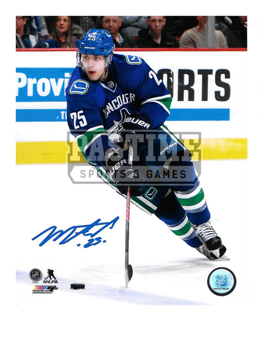 Mike Santorelli Autographed 8X10 Vancouver Canucks Home Jersey (Skating) - Pastime Sports & Games