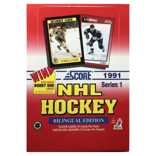1991/92 Score Series One Bilingual Edition Hockey Hobby Box - Pastime Sports & Games