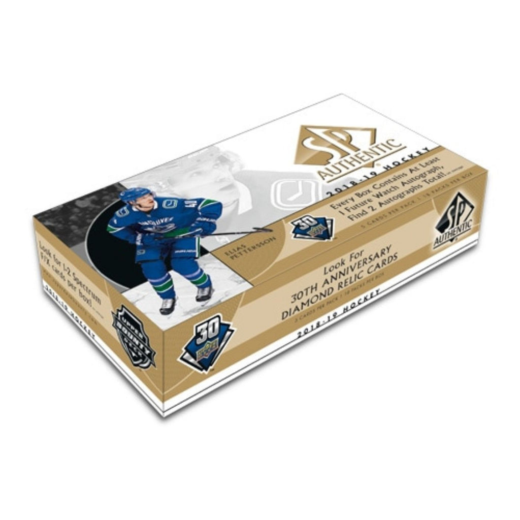 2018/19 Upper Deck SP Authentic NHL Hockey Hobby Box Case