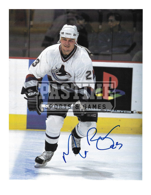 Murray Baron Autographed Magazine Page 8X10 Vancouver Canucks Away Jersey (Skating) - Pastime Sports & Games