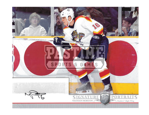 Nathan Horton Autogrpahed 8X10 Florida Panthers Away Jerseey (Signature Portraits) - Pastime Sports & Games