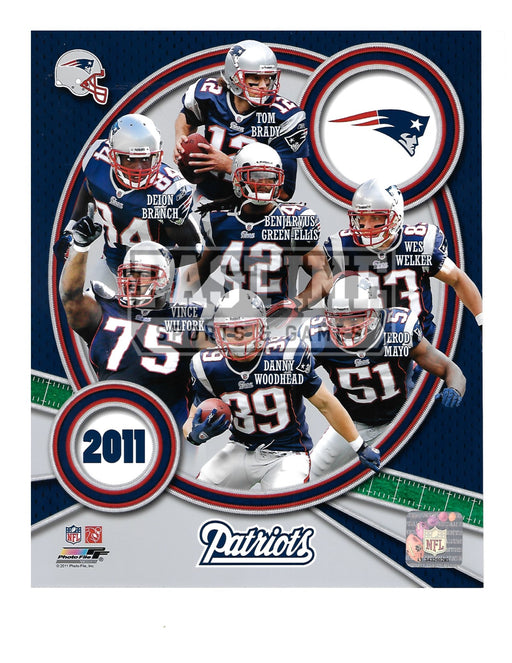 New England Patriots 8X10 Player Montage (2011) - Pastime Sports & Games
