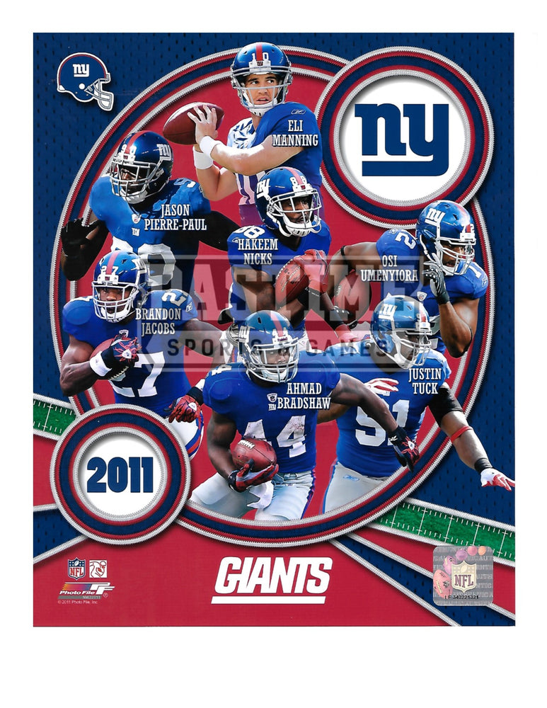 New York Giants 8X10 Player Montage (2011) - Pastime Sports & Games
