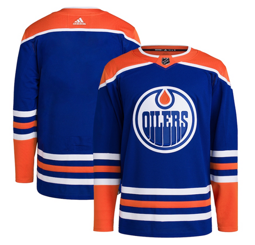2022/23 Edmonton Oilers Adidas Primegreen Home Blue Jersey - Pastime Sports & Games