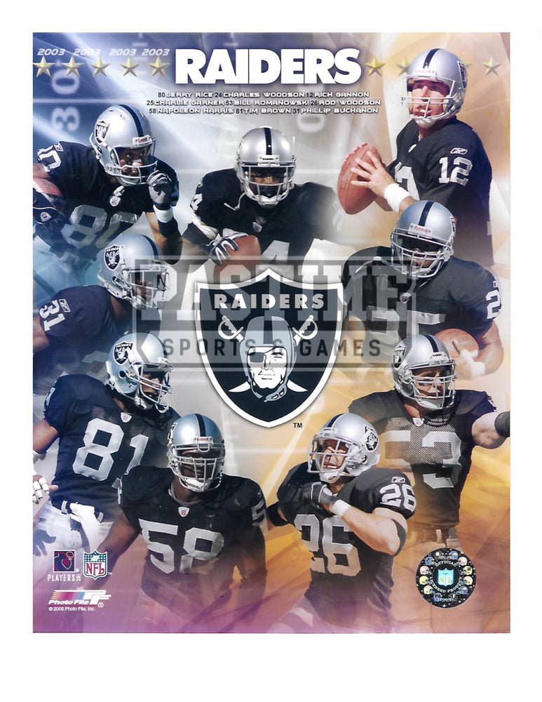 Oakland Raiders 8X10 Player Montage (2003) - Pastime Sports & Games