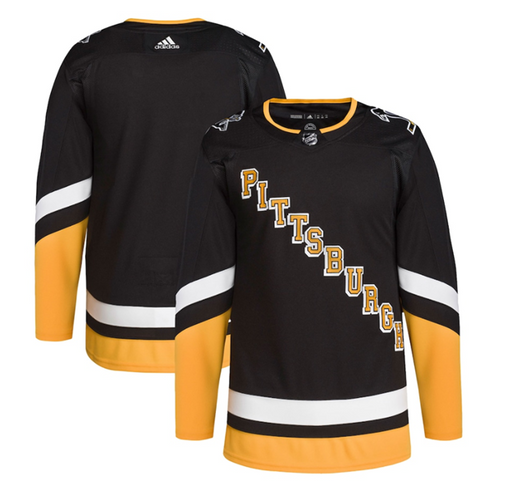 2022/23 Pittsburgh Penguins Alternate Home Adidas Black Primegreen Hockey Jersey - Pastime Sports & Games