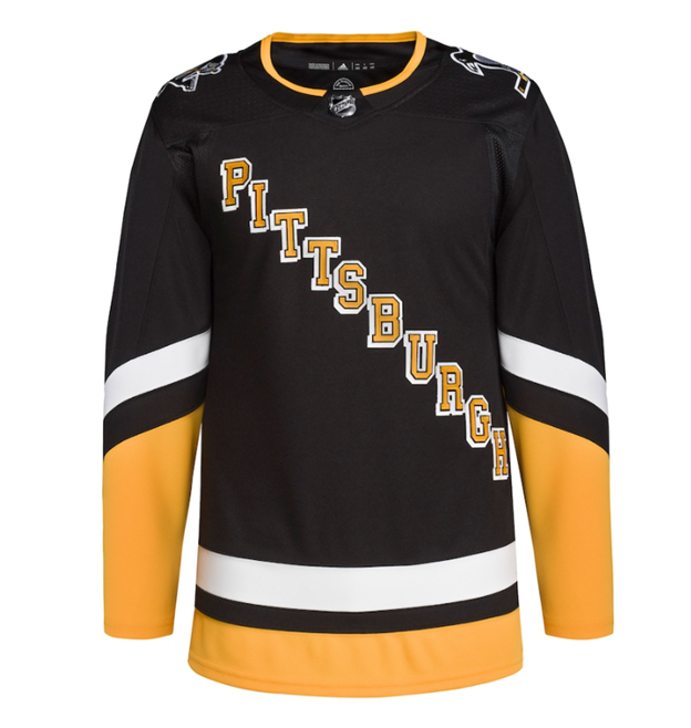 2022/23 Pittsburgh Penguins Alternate Home Adidas Black Primegreen Hockey Jersey - Pastime Sports & Games