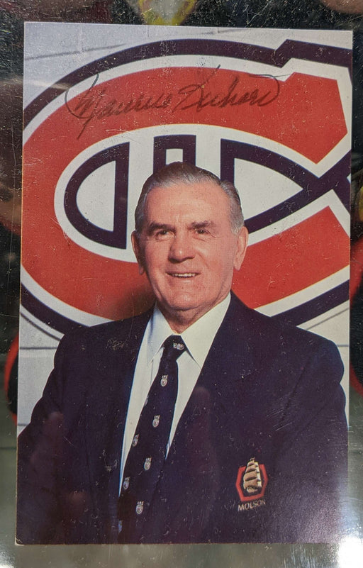 Maurice Richard Autographed Oversized Hockey Card - Pastime Sports & Games