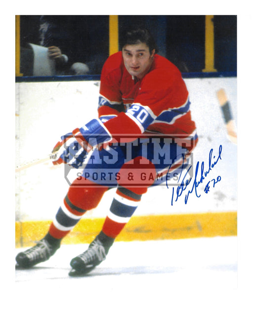 Pete Mahovlich Autographed 8X10 Montreal Canadians Home Jersey (Skating) - Pastime Sports & Games