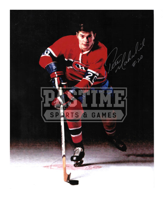 Pete Mahovlich Autographed 8X10 Montreal Canadians Home Jersey (Skating Pose) - Pastime Sports & Games