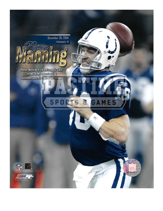 Peyton Manning 8X10 Indianapolis Colts Home Jersey (Throwing Ball Pose 2) - Pastime Sports & Games