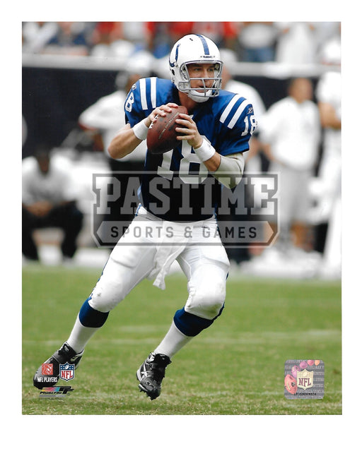 Peyton Manning 8X10 Indianapolis Colts Home Jersey (Throwing Ball Pose 3) - Pastime Sports & Games