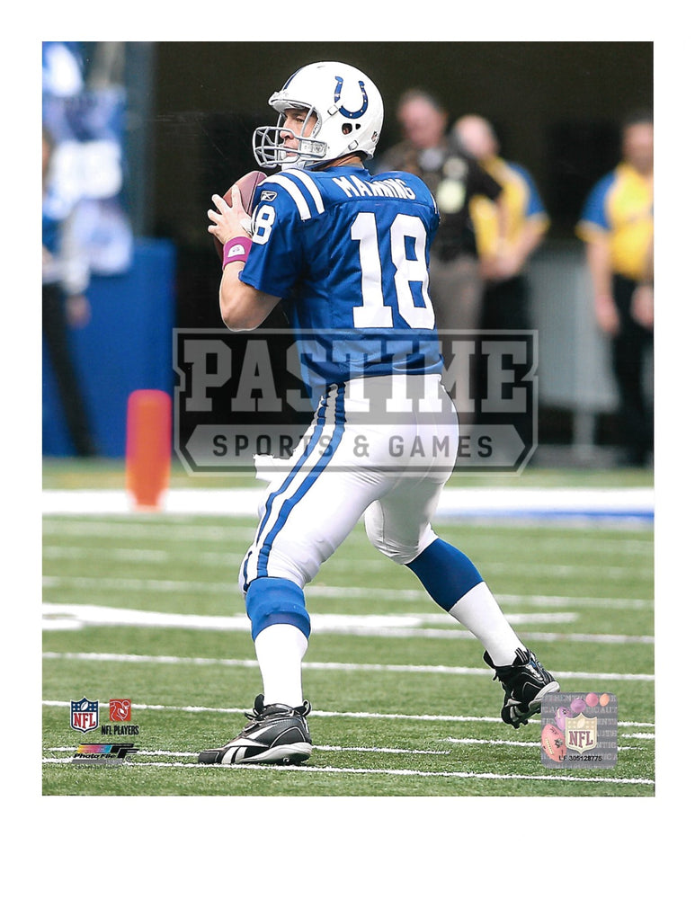 Peyton Manning 8X10 Indianapolis Colts Home Jersey (Holding Ball) - Pastime Sports & Games