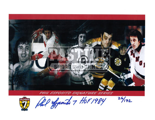 Phil Esposito Autographed 8X10 Photo Montage # out of 172 - Pastime Sports & Games