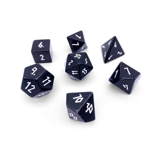 Norse Foundry 7pc RPG Gemstone Set Black Obsidian - Pastime Sports & Games