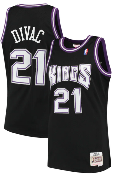 Sacramento Kings Vlade Divac 2000-01 Mitchell & Ness Black Basketball Jersey - Pastime Sports & Games