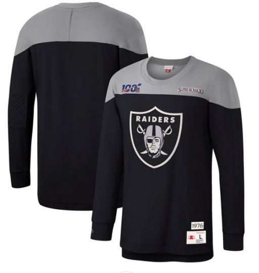 Oakland / Las Vegas Raiders Long Sleeve Mitchel & Ness T-Shirt - Pastime Sports & Games