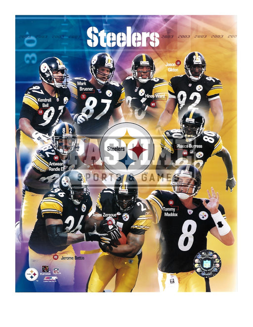 Pittsburgh Steelers 8X10 Player Montage (2003) - Pastime Sports & Games
