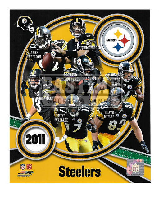 Pittsburgh Steelers 8X10 Player Montage (2011) - Pastime Sports & Games