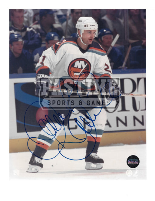 Robert Reichel Autographed 8X10 New York Islanders Away Jersey (In Position) - Pastime Sports & Games