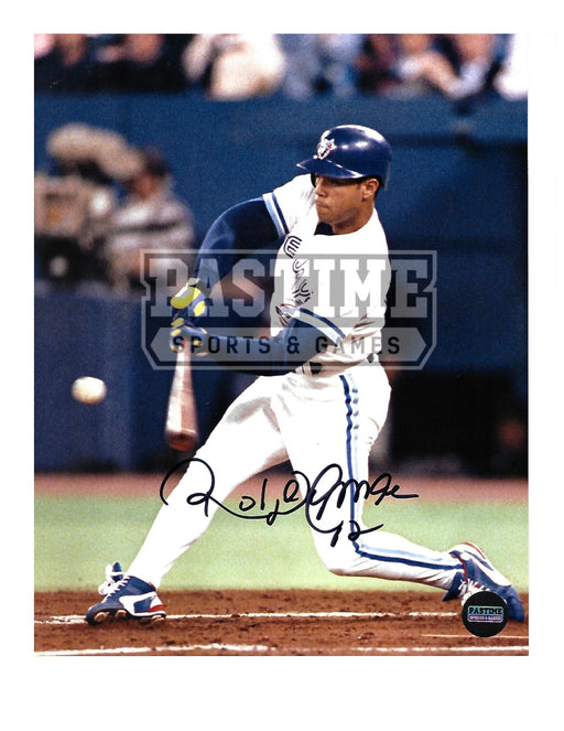 Roberto Alomar Autographed 8X10 Toronto Blue Jays (Hitting Ball) - Pastime Sports & Games