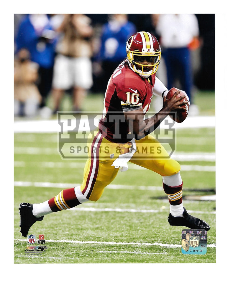 Robert Griffin III 8X10 Washington Redskins Home Jersey (Running With Ball) - Pastime Sports & Games
