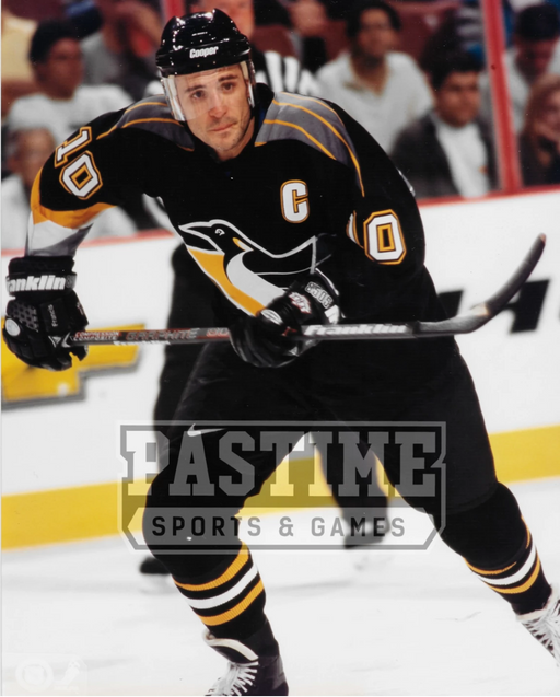Ron Francis 8X10 Penguins Home Jersey Hockey (Skating With Stick) - Pastime Sports & Games