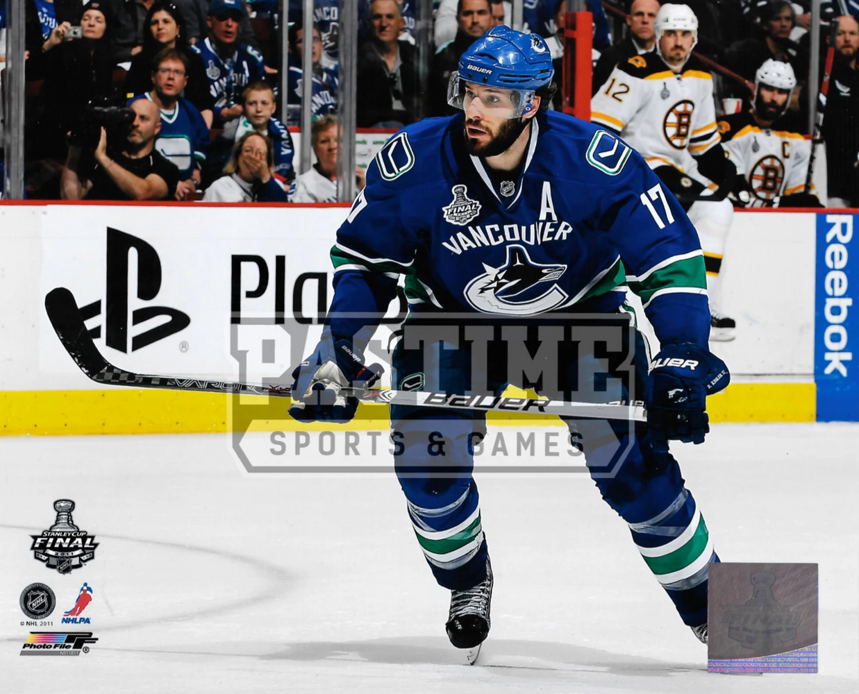Ryan Kesler 8X10 Vancouver Canucks Home Jersey (Stanley Cup Finals With Beard) - Pastime Sports & Games