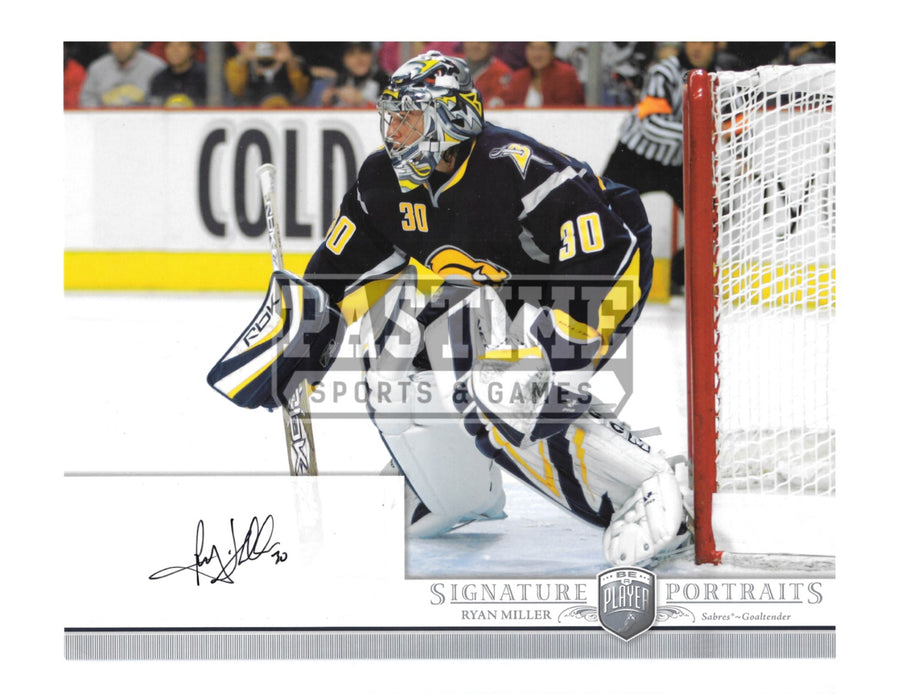 Ryan Miller Autographed 8X10 Buffalo Sabres Home Jersey (Signature Portraits) - Pastime Sports & Games