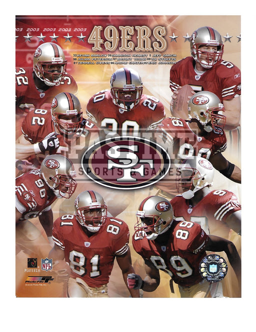 San Francisco 49ers 8X10 Player Montage (2003) - Pastime Sports & Games