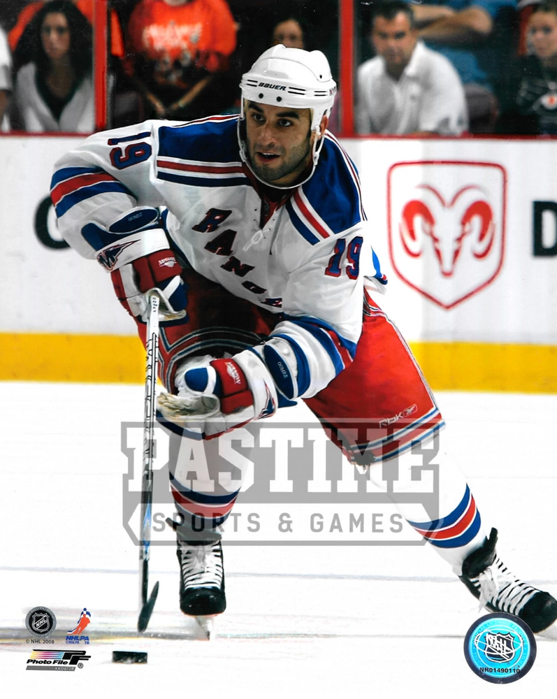 Scott Gomez 8X10 Rangers Away Jersey Hockey (Skating With Puck) - Pastime Sports & Games