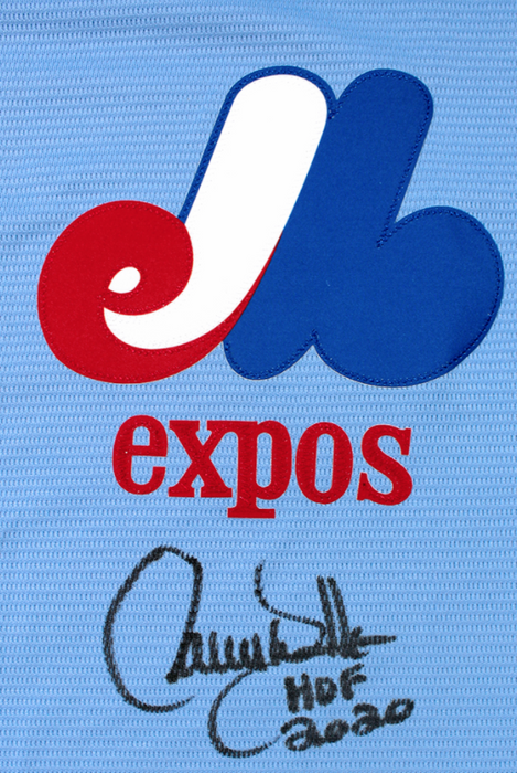 Larry Walker Inscribed Autographed Montreal Expos Baseball Jersey