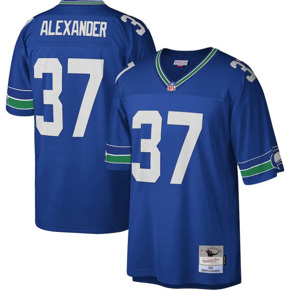 Seattle Seahawks Shaun Alexander 2000 Mitchell & Ness Blue Football Jersey - Pastime Sports & Games