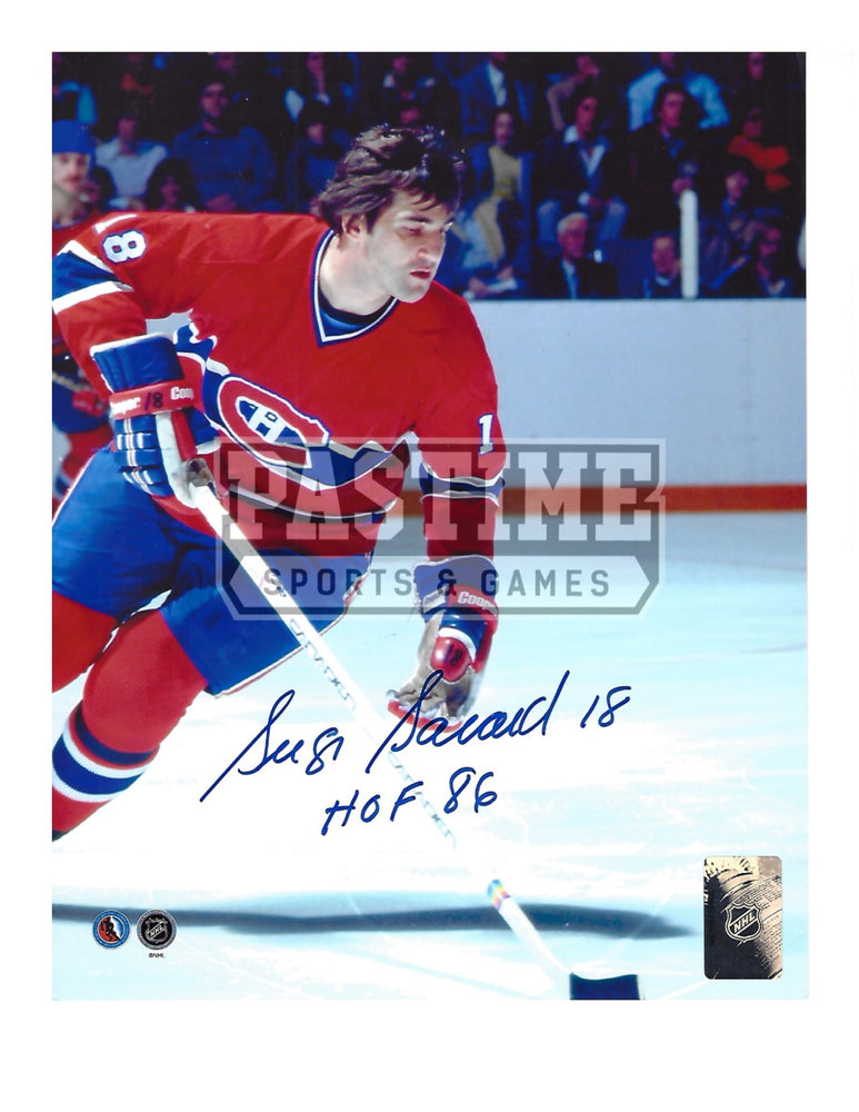 Serge Savard Autographed 8X10 Montreal Canadians Home Jersey (Skating) - Pastime Sports & Games