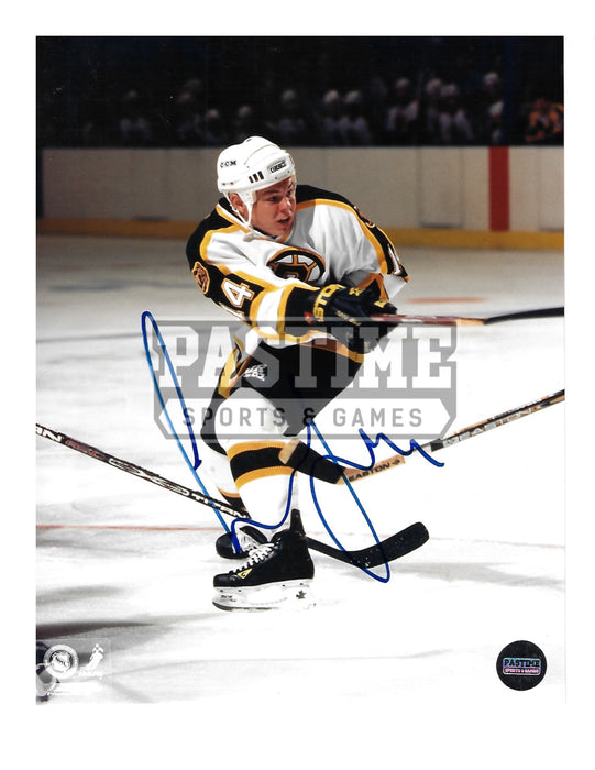 Sergei Samsonov Autographed 8X10 Boston Bruins Away Jersey (Shooting) - Pastime Sports & Games