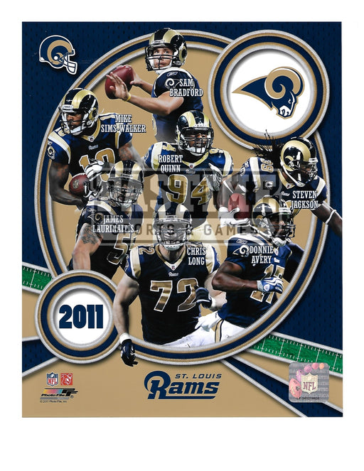St.Louis Rams 8X10 Player Montage (2011) - Pastime Sports & Games