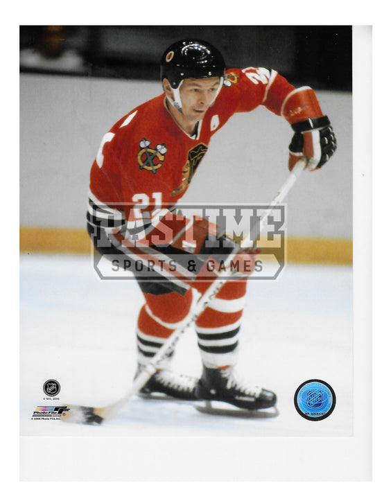 Stan Mikita 8X10 Chicago Blackhawks Home Jersey (Skating With Puck) - Pastime Sports & Games