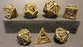 7pc RPG Hollow Metal Dice Set - Steel Dragon Gold - Pastime Sports & Games