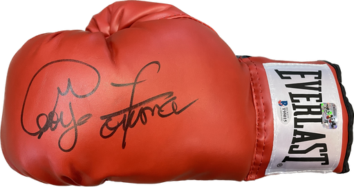 George Foreman Red Autographed Everlast Boxing Glove - Pastime Sports & Games