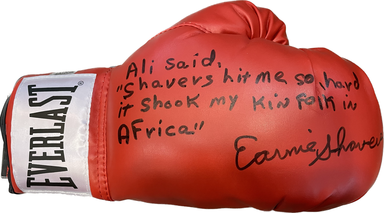 Earnie Shavers Autographed And Inscribed Boxing Glove - Pastime Sports & Games