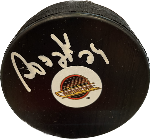 Gino Odjick Autographed Vancouver Canucks Hockey Puck - Pastime Sports & Games