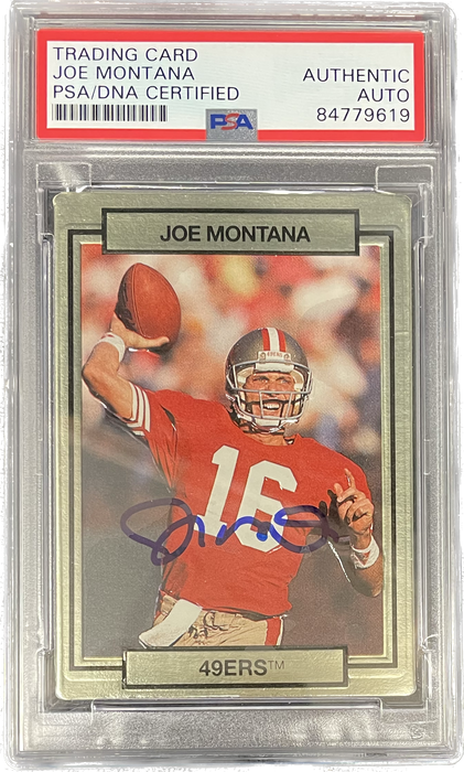 Joe Montana Autographed Football Cards - Pastime Sports & Games