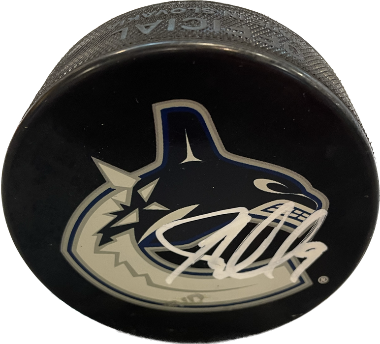 JT Miller Autographed Vancouver Canucks Hockey Puck - Pastime Sports & Games