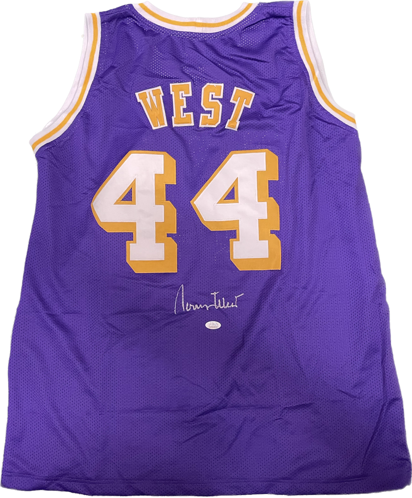 Jerry West Autographed "Mr Clutch" Custom Basketball Jersey - Pastime Sports & Games