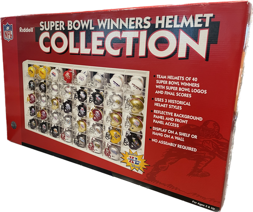 Super Bowl Winners Helmet Collection Display Case - Pastime Sports & Games