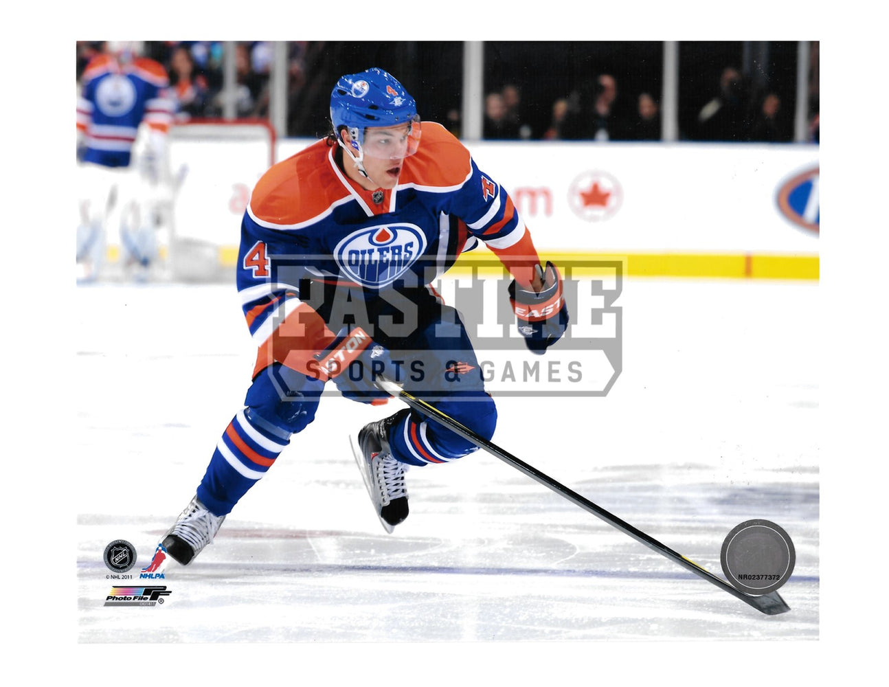 Taylor Hall 8X10 Edmonton Oilers Home Jersey (Skating Image 2) - Pastime Sports & Games