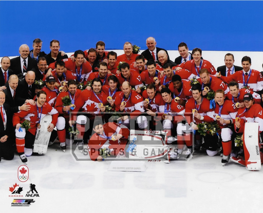 Team Canada  8X10 2014 Gold Medalists (Team On Ice With Medals) - Pastime Sports & Games