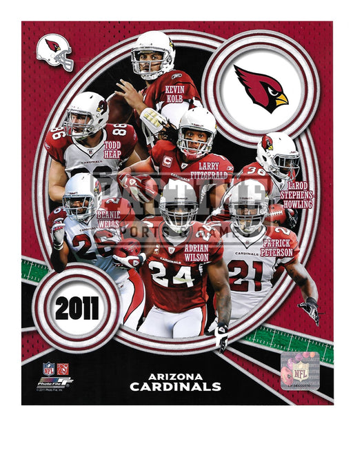Arizona Cardinals 8X10 Player Montage (2011) - Pastime Sports & Games