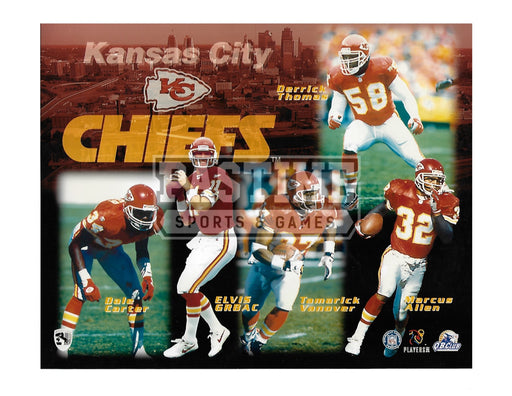 Kansas City Chiefs 8X10 Player Montage (Carter, Grbac, Vanover, Allen, Thomas) - Pastime Sports & Games