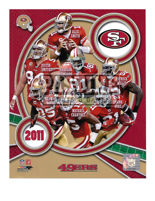 San Francisco 49ers 8X10 Player Montage (2011) - Pastime Sports & Games